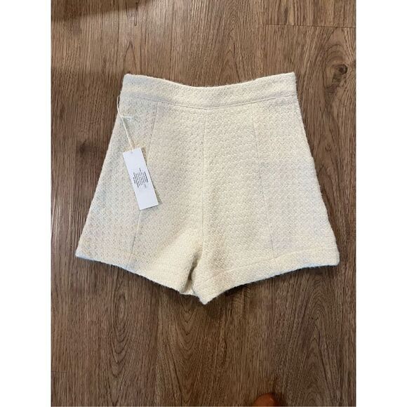 Bishop & Young Colin Shorts High Waisted Shorts - white  Tweed size S NWT$120 - Picture 6 of 6